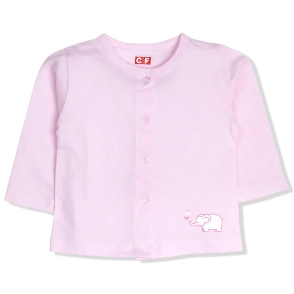 Set 3 áo sơ sinh cài giữa tay dài CF Hồng