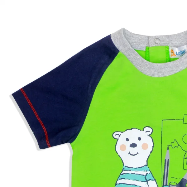 Bộ thun bé trai ngắn Lebe B126012 Xanh lá cây
