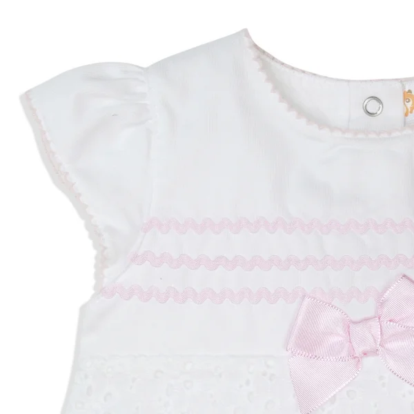 Đầm vải bé gái Lebe G126027 Trắng