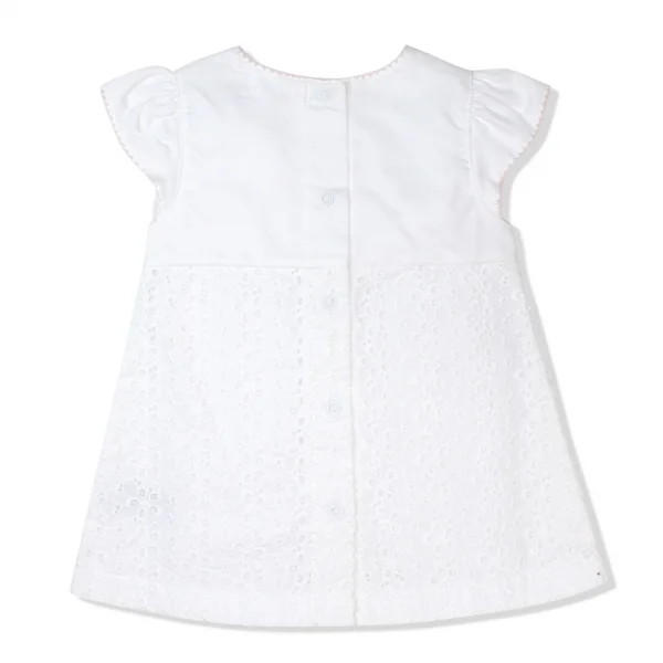 Đầm vải bé gái Lebe G126027 Trắng