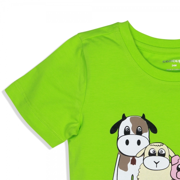 Áo thun bé trai tay ngắn Concung B067030 Xanh