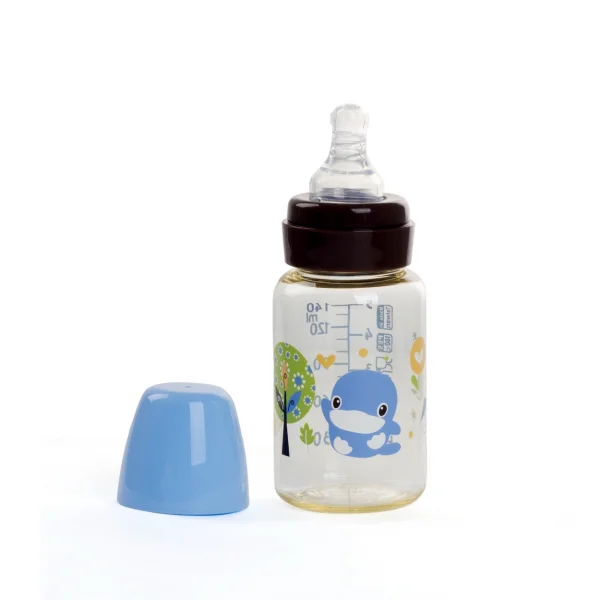 Bình sữa Kuku nhựa PES cổ thường 140ml (KU5850A, Xanh)