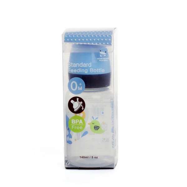 Bình sữa Kuku nhựa PP BPA Free cổ hẹp 140ml (KU5927A, Xanh)