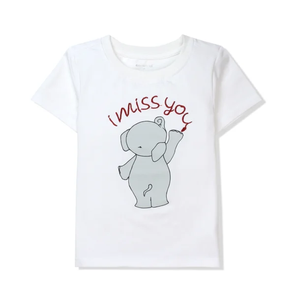 Bộ thun bé trai ngắn Concung B077012 Trắng