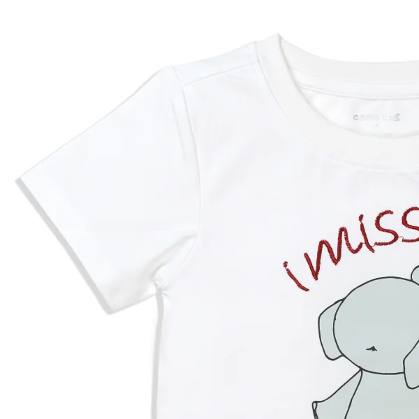 Bộ thun bé trai ngắn Concung B077012 Trắng