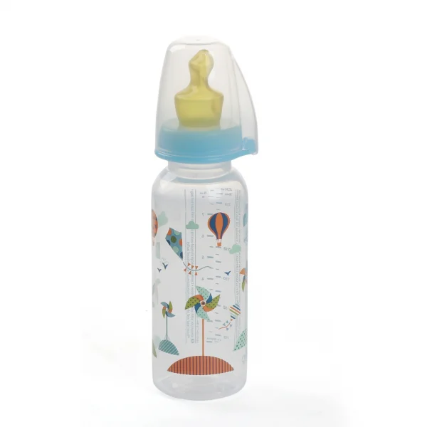 Bình sữa Nip núm ty cao su, nhựa PP cổ thường 250ml (NIP35007,Xanh)