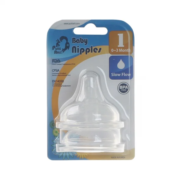 Vĩ 2 núm ty silicone Puttiatti Step 1