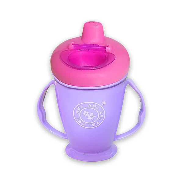 Cốc tập uống chống tràn núm nhựa 210ml, AM55410