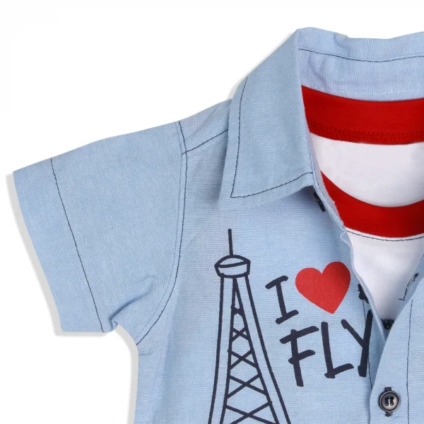 Set 3 món bé trai CF B107005 Xanh