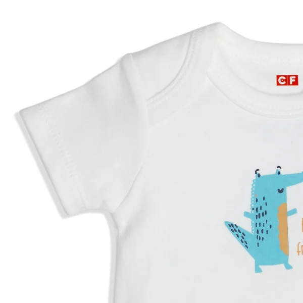 Set 3 áo thun bé trai tay ngắn CF I107005 Trắng