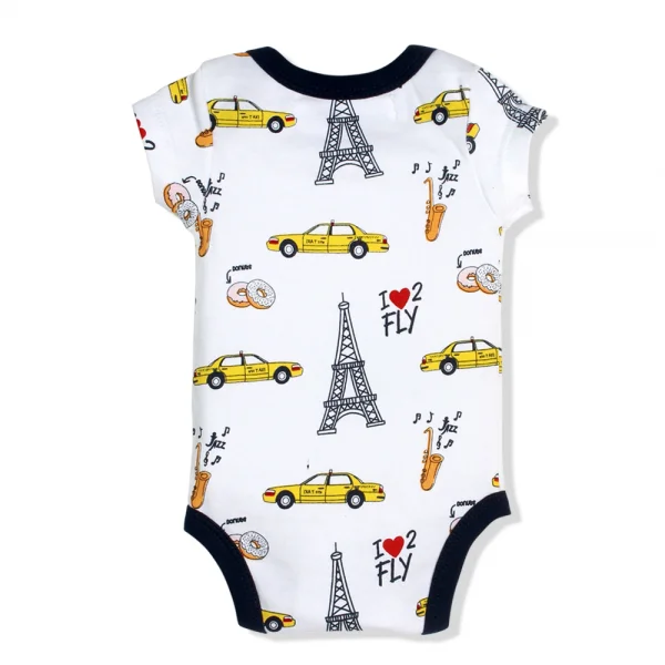 Set 3 body bé trai ngắn CF I107008 Trắng