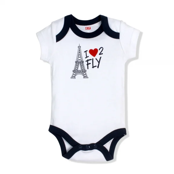 Set 3 body bé trai ngắn CF I107008 Trắng