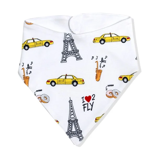 Set 3 yếm sơ sinh dán CF A107006 Trắng