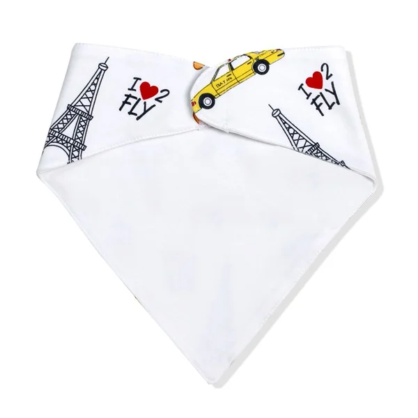 Set 3 yếm sơ sinh dán CF A107006 Trắng