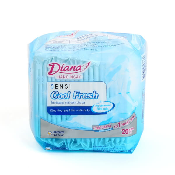 Băng vệ sinh hằng ngày Diana Sensi Cool Fresh 20 miếng