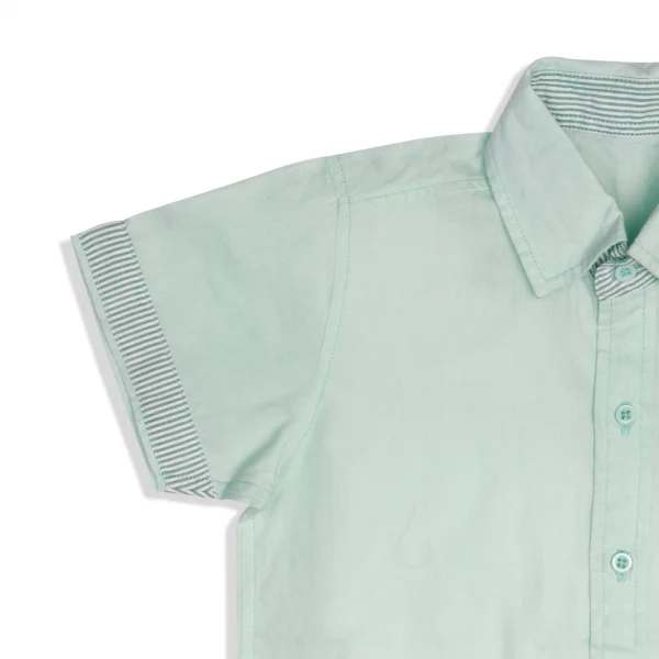 Áo sơ mi bé trai tay ngắn Concung B097002 Xanh