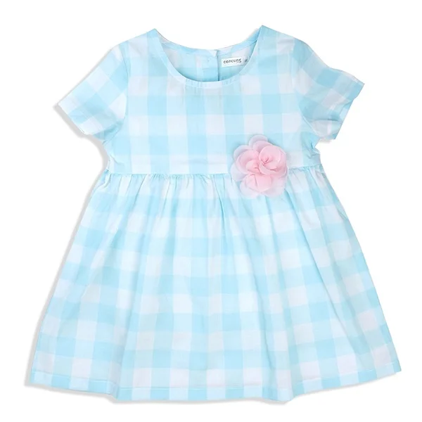 Đầm vải bé gái Concung G107014 Xanh