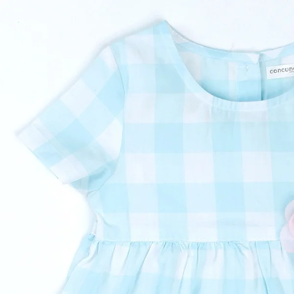 Đầm vải bé gái Concung G107014 Xanh