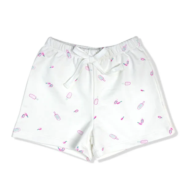 Quần thun ngắn bé gái Concung G097011 Trắng