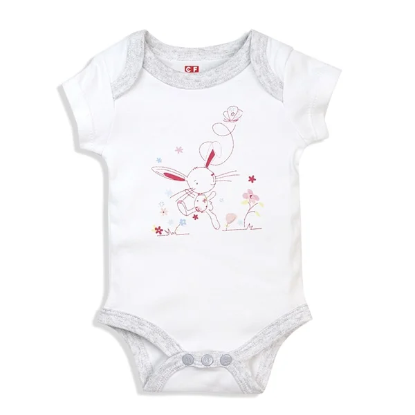 Set 3 body bé gái ngắn CF I117008 Trắng