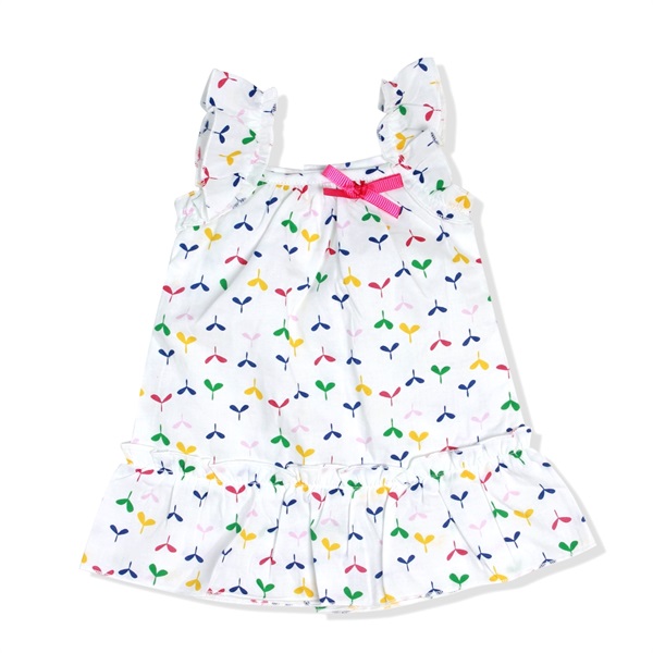 Set đầm thun búp bê bé gái Con Cưng G107017 Trắng