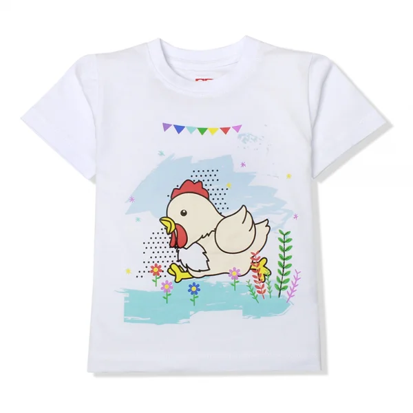 Áo thun tay ngắn con Gà CF 107001, 0-1Y, Trắng