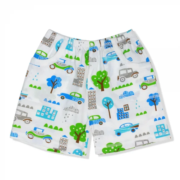 Bộ thun bé trai ngắn Concung B067023 Trắng