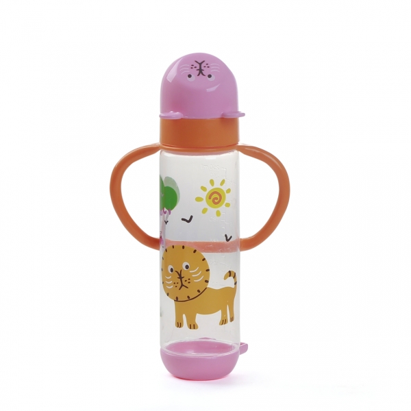 Bình sữa Ami tay cầm, núm silicone  250ml, 55403 hồng