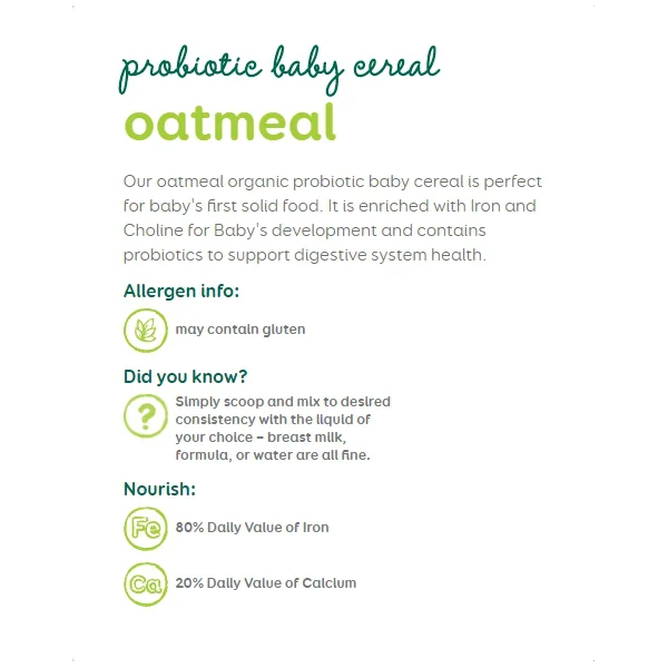 Thực phẩm bổ sung HAPPYBABY ORGANIC BABY CEREAL OATMEAL