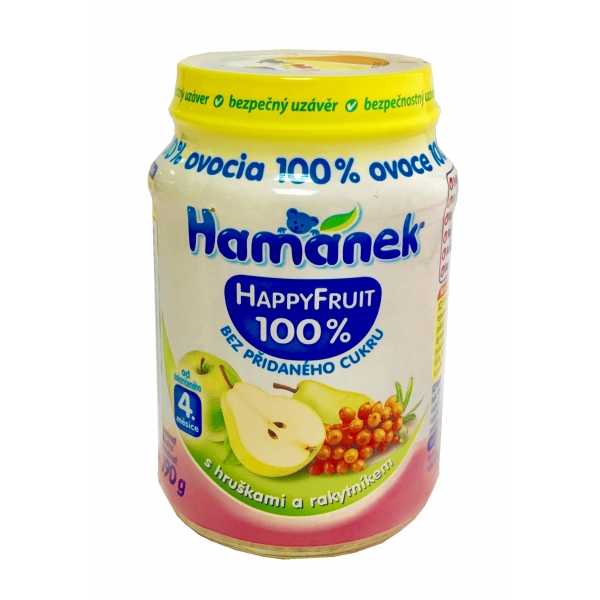 Dinh dưỡng đóng lọ Hamanek lê và quả hắc mai biển