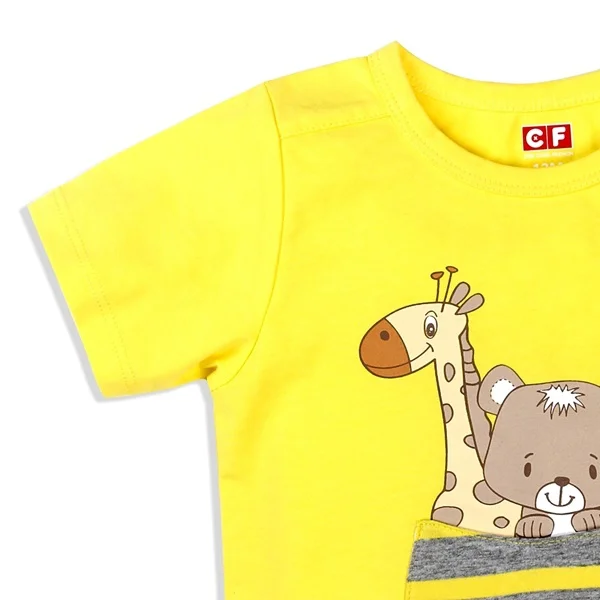 Bộ thun bé trai ngắn CF B117015 Vàng