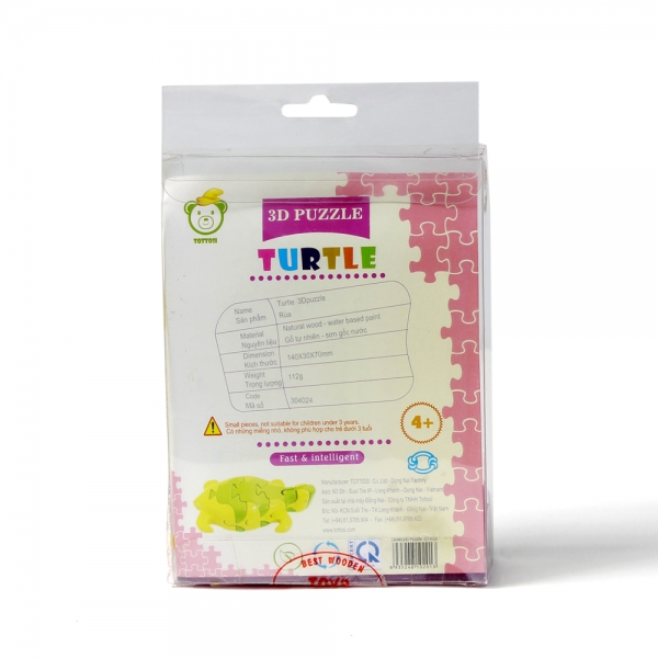Đồ chơi puzzle 3D gỗ Tottosi hình rùa