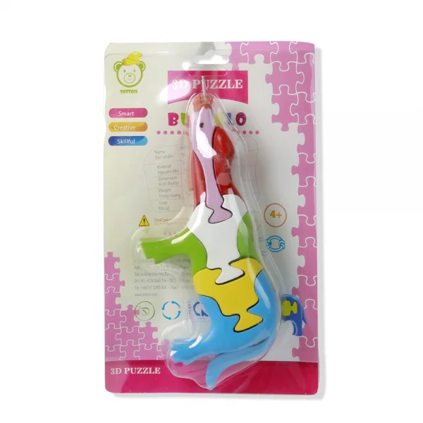 Đồ chơi puzzle 3D gỗ Tottosi hình trâu