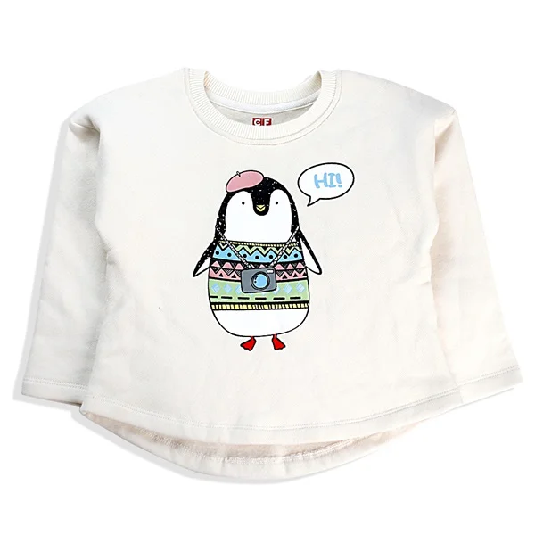 Áo thun bé gái tay dài CF G117029 Trắng