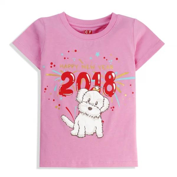 Áo thun bé gái tay ngắn CF G117031 Hồng