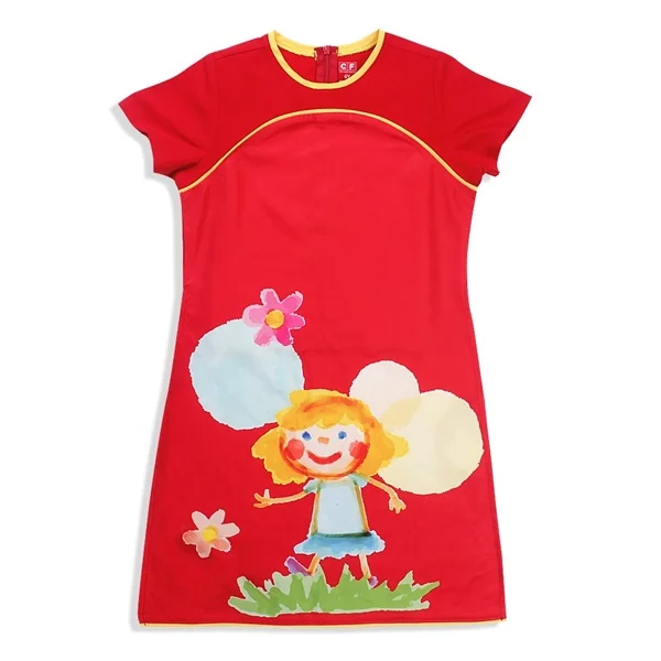 Set áo dài bé gái CF G127046 Đỏ