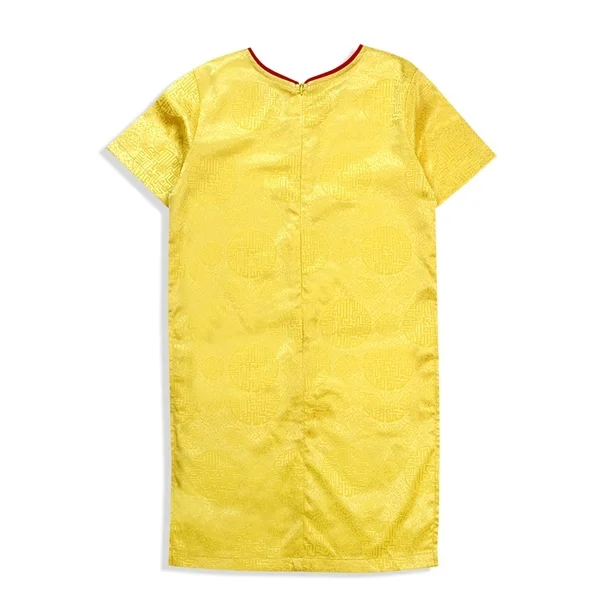 Set áo dài bé trai CF B127027 Vàng