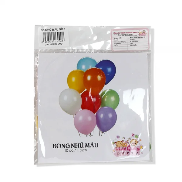 Bong bóng nhũ màu số 1 (VP)