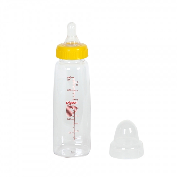 Combo 2 Bình sữa vuông ty silicone Pigeon, 240ml