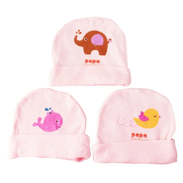 Nón bo sơ sinh PaPa màu hồng