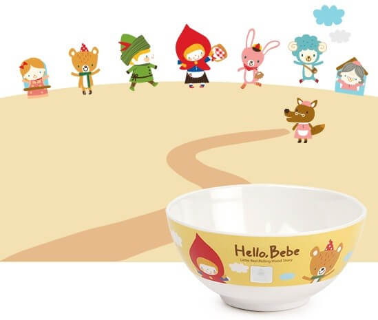 Bát nhựa Melamine dành cho trẻ em Hello Bebe Lock & Lock LBB451