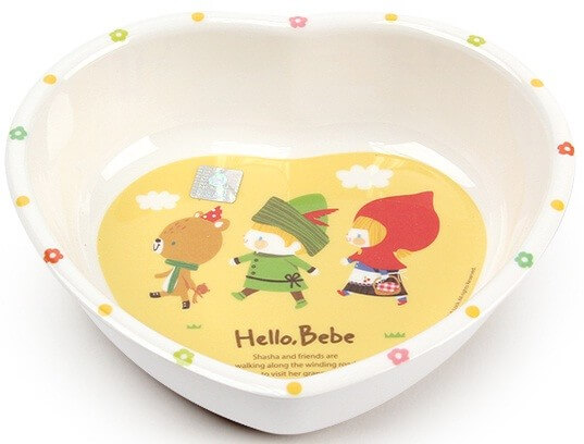 Bát súp trái tim Melamin Hello Bebe Lock & Lock LBB458