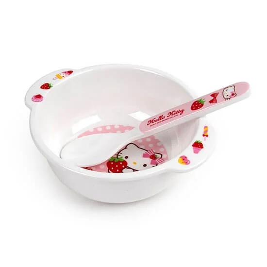 Bộ đồ ăn cho bé Set 2P bằng nhựa melamin Hello Kitty Lock & Lock LKT453S2
