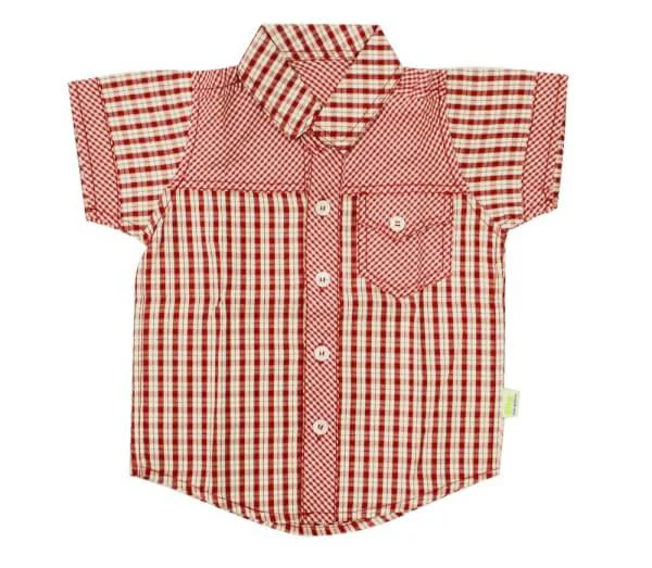 Áo sơmi bé trai caro đen