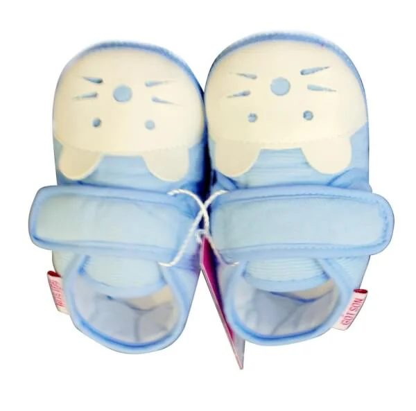 Giày tập đi quai dán mũi đính mèo.T8