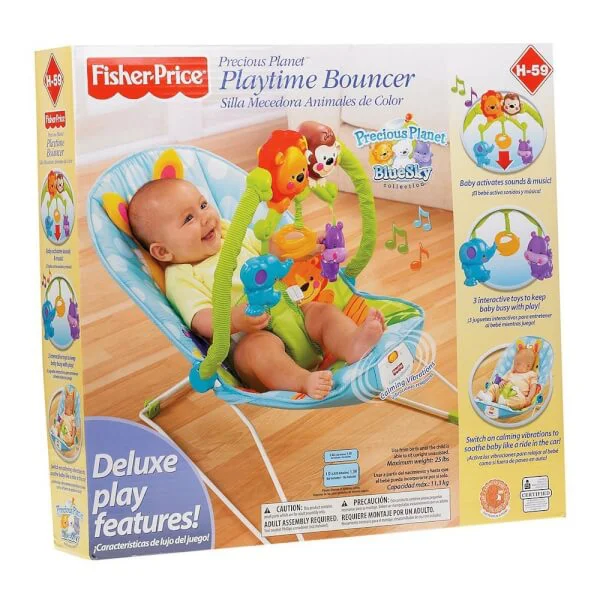 Ghế rung bầu trời xanh Fisher Price
