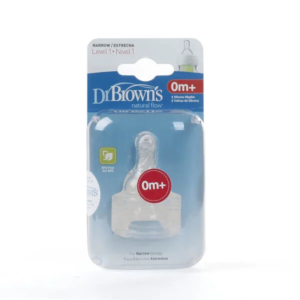 Núm ty bình sữa cổ hẹp Dr Brown