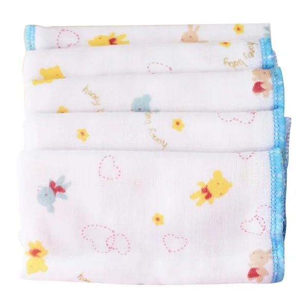 Khăn gạc cao cấp in hình Papa 25x26cm,5c/ bịch