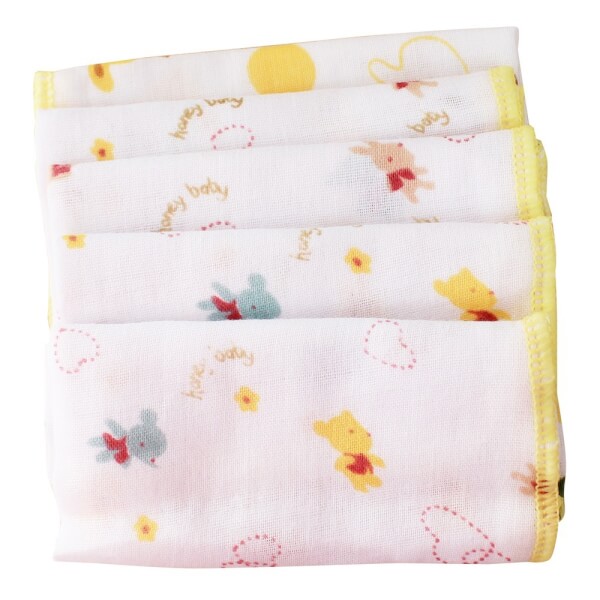 Khăn gạc cao cấp in hình Papa 25x26cm,5c/ bịch