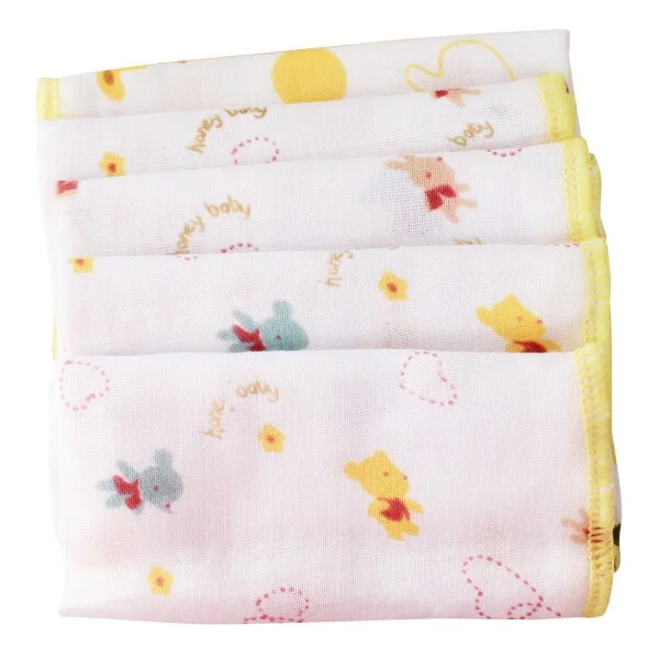 Khăn gạc cao cấp in hình Papa 25x26cm,5c/ bịch